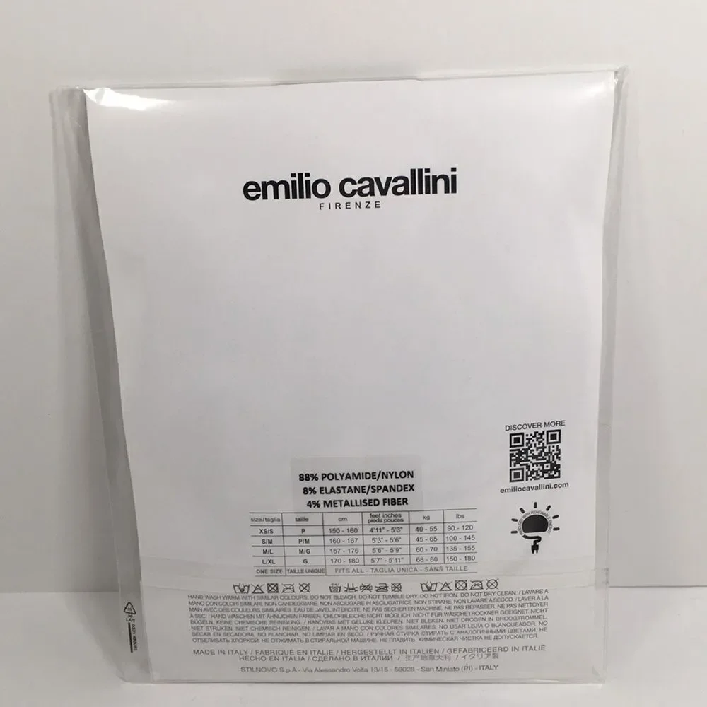 Emilio Cavallini Black Tights With gold dots S/M